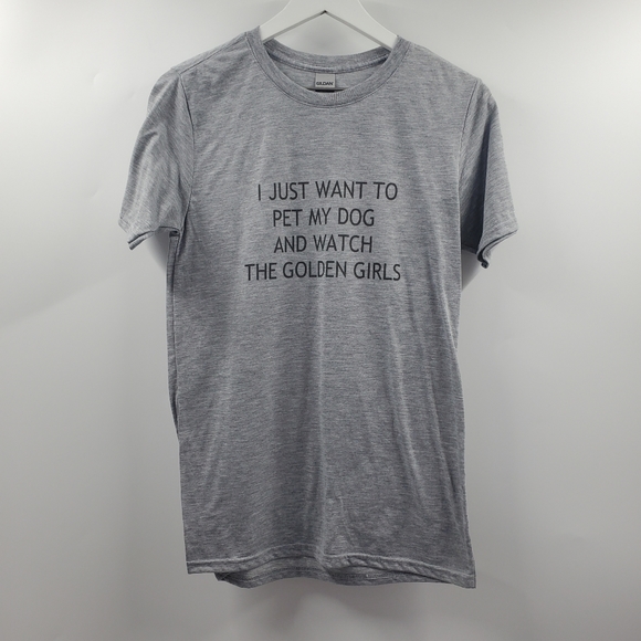 Golden Girls Graphic Tee Cotton Shirt Gray Funny Betty White - Picture 1 of 5